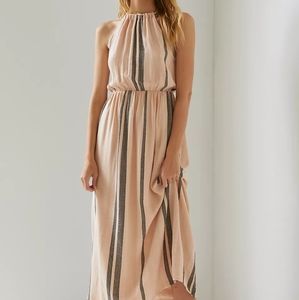 CLOTH & STONE Linen Cotton Blend Tied Halter Midi Dress M EUC